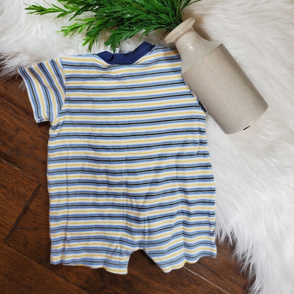 🌿5/$25 Tykes Blue Stripe Romper | s 3-6m - Picture 5 of 6